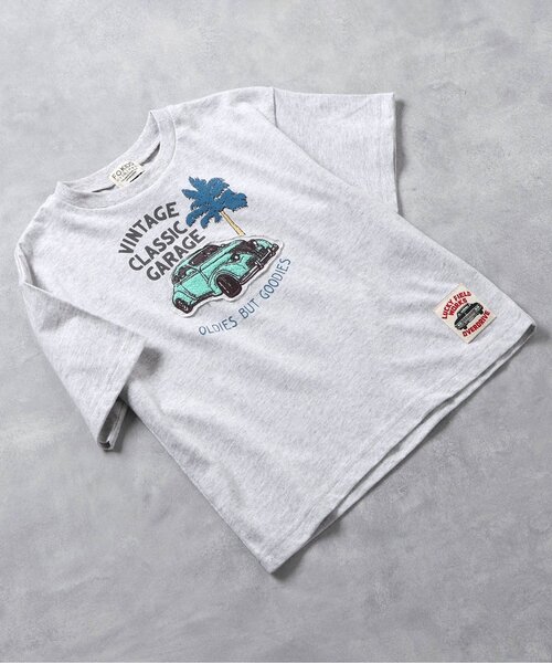 F.O.KIDS（エフオーキッズ）の「VINTAGE　CAR　TEE（Tシャツ/カットソー・キッズ・グリーン/レッド/オフホワイト/グレー・130/120/110/100/140/95/90/80）」の3枚目の写真