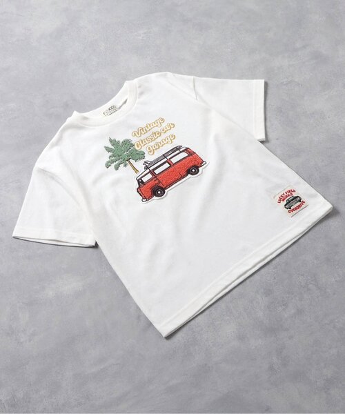 F.O.KIDS（エフオーキッズ）の「VINTAGE　CAR　TEE（Tシャツ/カットソー・キッズ・グリーン/レッド/オフホワイト/グレー・130/120/110/100/140/95/90/80）」の2枚目の写真