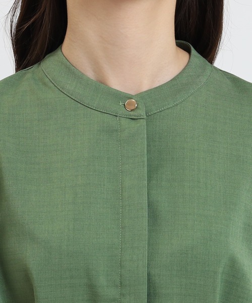 TRUDEA（トルディア）の「リネンライクタックペプラムブラウス（シャツ/ブラウス・レディース・ブルー/ネイビー/ライトグレー/グリーン・MEDIUM/LARGE）」の16枚目の写真