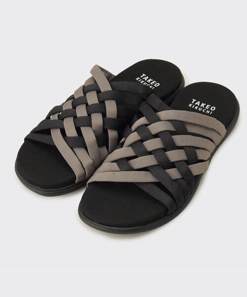 TAKEO KIKUCHI(タケオキクチ)の「◆テープ メッシュサンダル(サンダル・メンズ・ブラック系4/ダークブラウン系4/カーキ系3・50/60/70)」の1枚目の写真