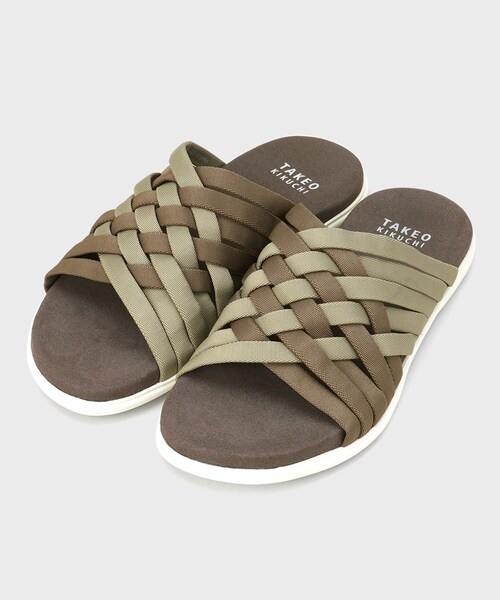 TAKEO KIKUCHI(タケオキクチ)の「◆テープ メッシュサンダル(サンダル・メンズ・ブラック系4/ダークブラウン系4/カーキ系3・50/60/70)」の3枚目の写真