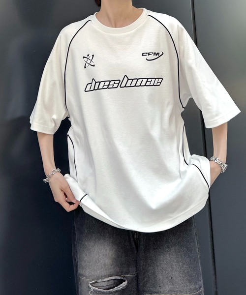 OWNER フィッシングTシャツ Mサイズ ホワイト/ピンク PINK MOTEL】M2484 PMペイメントクレリックT(M ホワイト