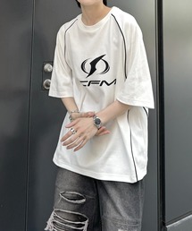 25SS Y2K パイピングライン ロゴプリント ビッグシルエットTシャツ カットソー【Confirm】
