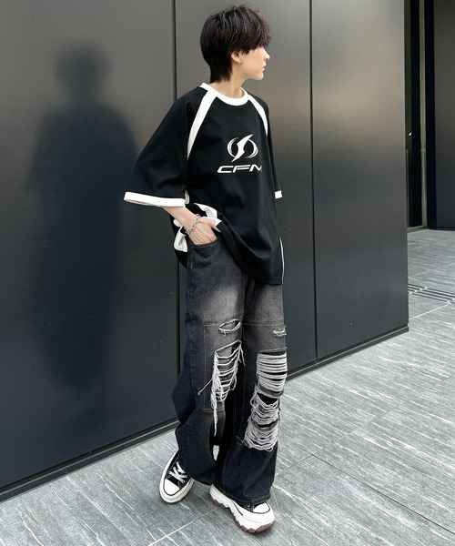 セール】25SS Y2K パイピングライン ロゴプリント ビッグ