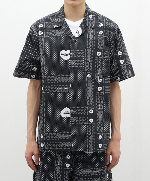Carhartt WIP(カーハートダブリューアイピー)の「【CARHARTT WIP / カーハート ダブリューアイピー】S/S HEART BANDANA SHIRT(シャツ/ブラウス・メンズ・ブラック・LARGE/MEDIUM)」の1枚目の写真