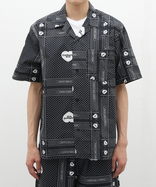 Carhartt WIP(カーハートダブリューアイピー)の「【CARHARTT WIP / カーハート ダブリューアイピー】S/S HEART BANDANA SHIRT(シャツ/ブラウス・メンズ・ブラック・LARGE/MEDIUM)」の2枚目の写真