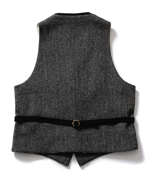 BEAMS PLUS（ビームスプラス）の「BEAMS PLUS / ハリスツイード ベスト 15FW（ベスト・メンズ・グレー・LARGE/SMALL/MEDIUM）」の4枚目の写真