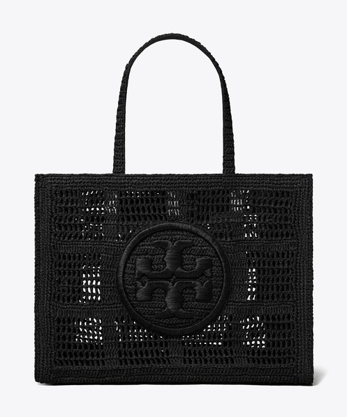 【Tory Burch】エラ クロシェ ラージ トート かごバッグ 送関込 エラ ハンドクロシェ ラージトート: レディース トートバッグ
