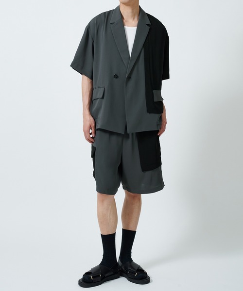 新品未使用　クルニ　STUDIOUS別注 LAYERED PO 黒　ネイビー　2 CULLNI（クルニ）の「STUDIOUS別注 LAYERED PO（シャツ/ブラウス