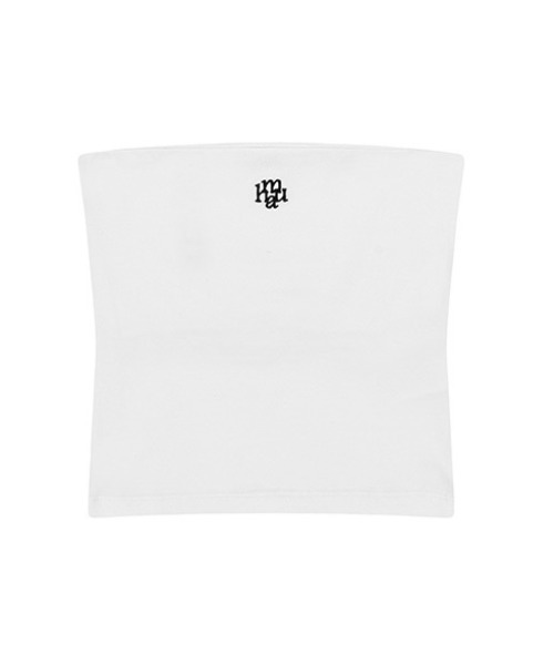 muahmuah(ムーアムーア)の「A'GEM/9 × .kom 『muah muah/ムーアムーア』 LOGOSTITCHCOTTONSPANTUBETOP/ロゴステッチ チューブトップ(チューブトップ・レディース・ブラック/ホワイト・FREE)」の14枚目の写真