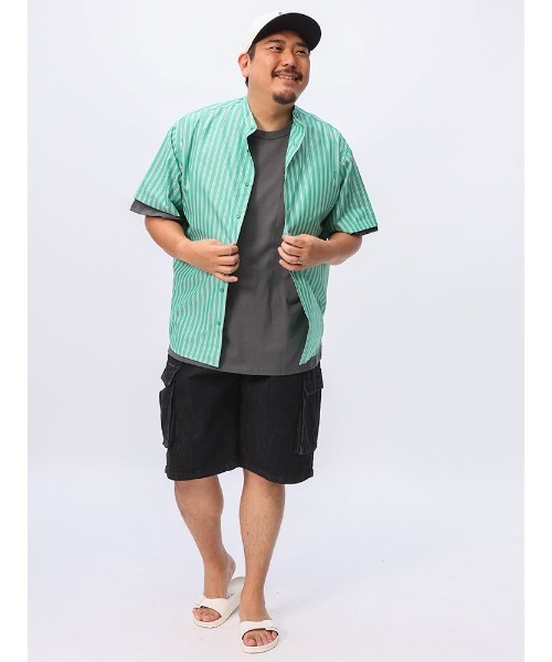 B&T CLUB(ビーティークラブ)の「カーゴショートパンツ デニム 大きいサイズ メンズ(デニムパンツ・メンズ・ブルー/ネイビー/ブラック・X1(3L~4L)/X2(4L~5L)/X4(8L~9L)/X3(6L~7L))」の4枚目の写真