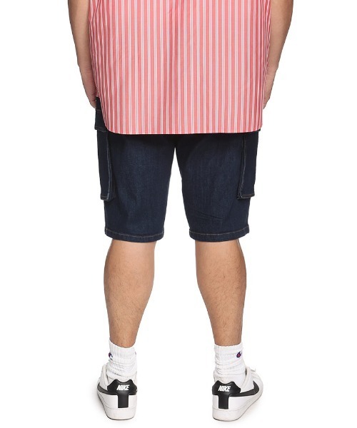 B&T CLUB(ビーティークラブ)の「カーゴショートパンツ デニム 大きいサイズ メンズ(デニムパンツ・メンズ・ブルー/ネイビー/ブラック・X1(3L~4L)/X2(4L~5L)/X4(8L~9L)/X3(6L~7L))」の11枚目の写真
