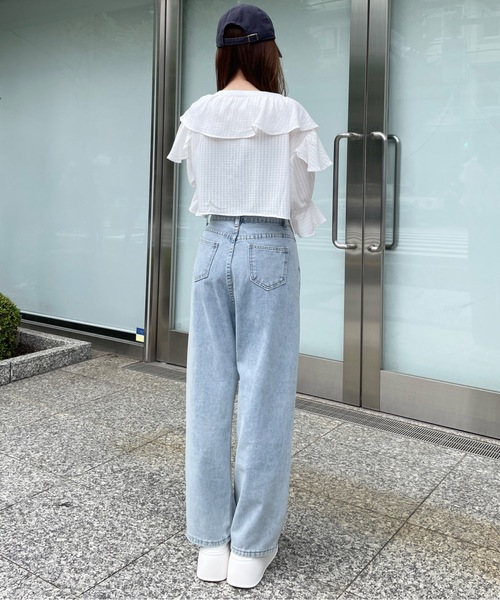 one way（ワンウェイ）の「ラッフルフリルリボンブラウスカーディガン（カーディガン/ボレロ・レディース・ホワイト/ブルー/ブラック・FREE）」の15枚目の写真