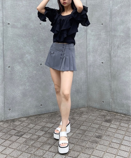 one way（ワンウェイ）の「ラッフルフリルリボンブラウスカーディガン（カーディガン/ボレロ・レディース・ホワイト/ブルー/ブラック・FREE）」の21枚目の写真