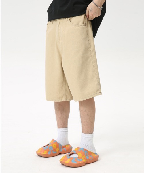 Ressaca(レサーカ)の「ワイドカラーデニムショートパンツ(デニムパンツ・メンズ・カーキ/ホワイト/ベージュ・M/L/XL)」の10枚目の写真