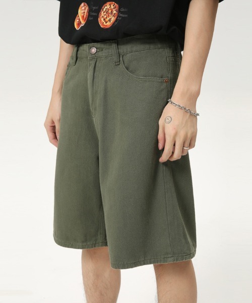 Ressaca(レサーカ)の「ワイドカラーデニムショートパンツ(デニムパンツ・メンズ・カーキ/ホワイト/ベージュ・M/L/XL)」の17枚目の写真