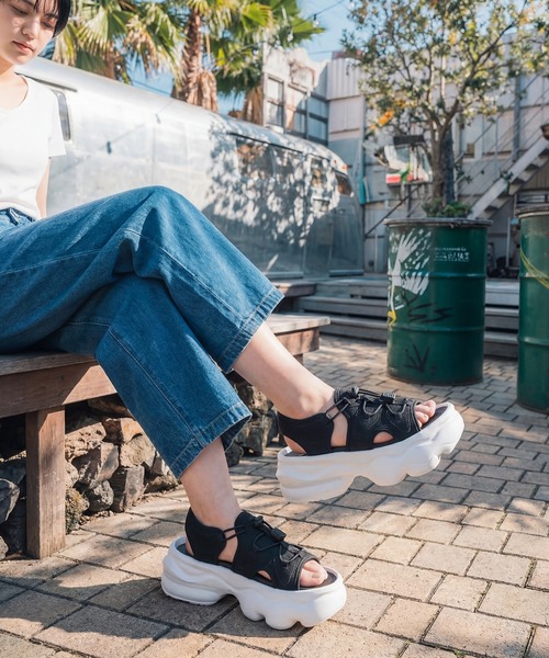 GERRY（ジェリー）の「【GERRY/ジェリー】ライトウェイト ハイソール スニーカーサンダル　WOMEN（サンダル・レディース・ベージュ/ブラック/ホワイト・S/M/LL/L）」の14枚目の写真