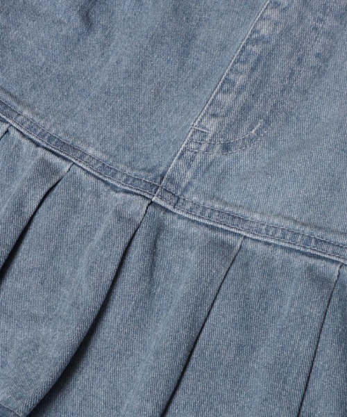 coca(coca)(コカ)の「キッズ プリーツ切替デニムスカート(デニムスカート・キッズ・ライトブルー/ブラック・120/130/140/150)」の13枚目の写真