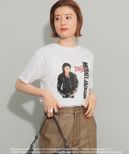 Ray BEAMS（レイビームス）の「GOOD ROCK SPEED / 別注 MJ Tシャツ（Tシャツ/カットソー・レディース・ホワイト/ブラック・ONE SIZE）」の7枚目の写真
