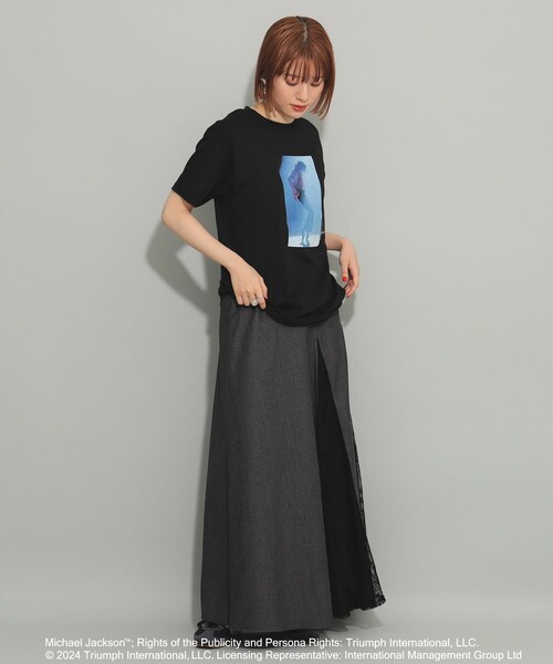 Ray BEAMS（レイビームス）の「GOOD ROCK SPEED / 別注 MJ Tシャツ（Tシャツ/カットソー・レディース・ホワイト/ブラック・ONE SIZE）」の9枚目の写真