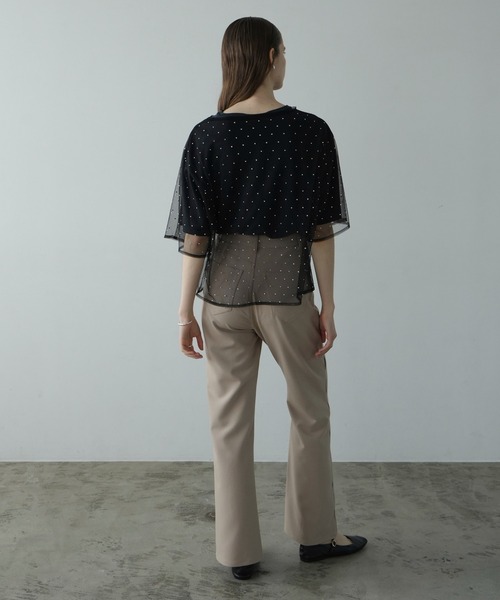 CLANE SOFT SHEER COMPACT TOPS 未使用タグ付き クラネ CLANE V NECK COMPACT TOPS （IVORY） - ファッション