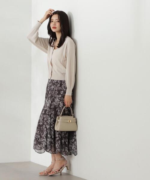 PROPORTION BODY DRESSING(プロポーションボディドレッシング)の「ニュアンス柄ヘムフレアスカート / 1214220806(スカート・レディース・ダークグレー/ベージュ・SMALL/MEDIUM)」の7枚目の写真