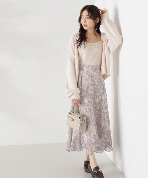 PROPORTION BODY DRESSING(プロポーションボディドレッシング)の「ニュアンス柄ヘムフレアスカート / 1214220806(スカート・レディース・ダークグレー/ベージュ・SMALL/MEDIUM)」の16枚目の写真
