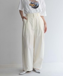 LOWRYS FARM | コットンタックワイドパンツ 136353(その他パンツ)