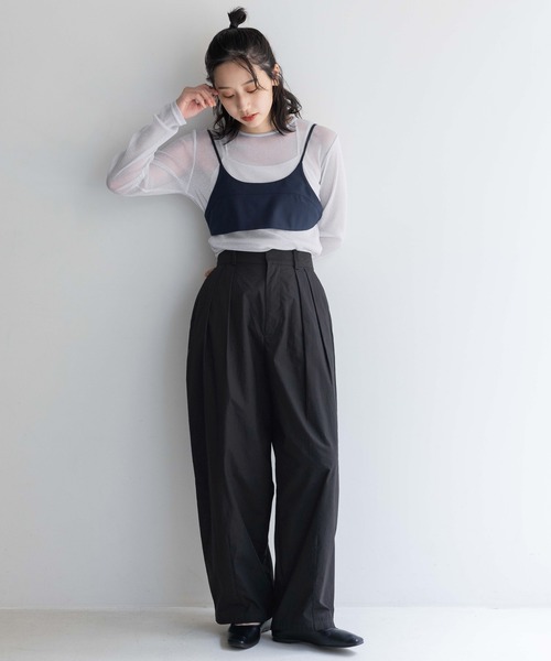 セール】コットンタックワイドパンツ 136353（その他パンツ）｜LOWRYS