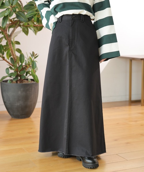 LEPSIM（レプシィム）の「チノフレアスカート　131528（スカート・レディース・チャコールグレー/ベージュ/アイボリー・FREE）」の2枚目の写真