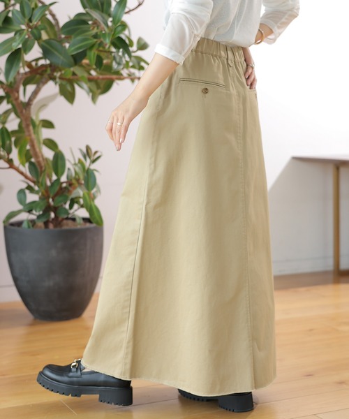 LEPSIM（レプシィム）の「チノフレアスカート　131528（スカート・レディース・チャコールグレー/ベージュ/アイボリー・FREE）」の4枚目の写真