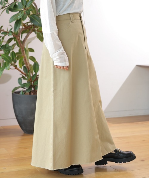 LEPSIM（レプシィム）の「チノフレアスカート　131528（スカート・レディース・チャコールグレー/ベージュ/アイボリー・FREE）」の6枚目の写真