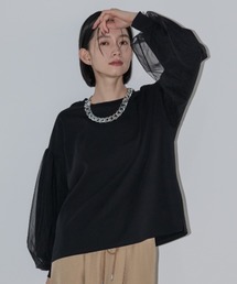 Shelly island | チュールスリーブカットソー(Tシャツ/カットソー)