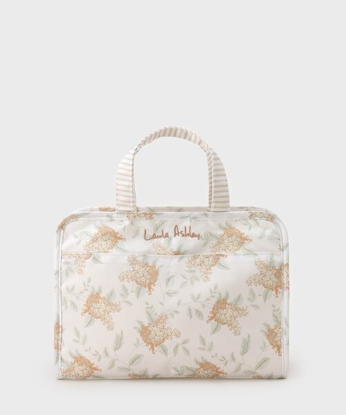 LAURA ASHLEY(ローラアシュレイ)の「【撥水加工プリント生地】ポートランド柄 スパバッグ(ハンドバッグ・レディース・イエロー系その他2/グリーン系1・00)」の3枚目の写真
