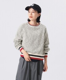 BEAMS BOY | Healthknit / 別注 ライン リブ クルーネック スウェット(スウェット)