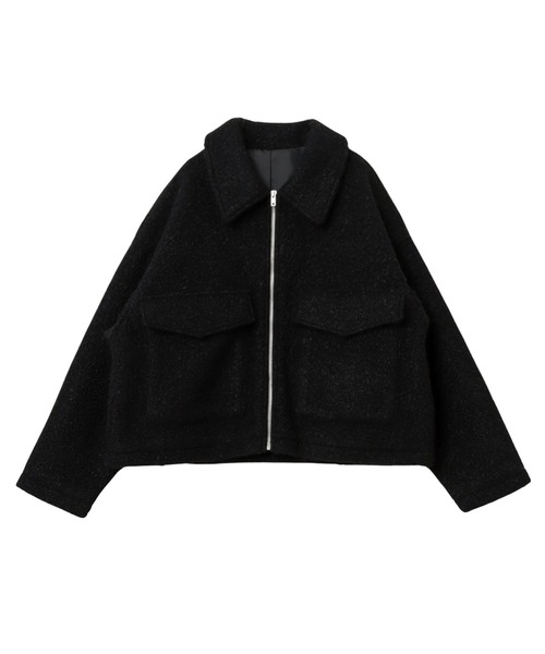 andme(アンドミー)の「ダブルポケットシープ調ボアジャケットブルゾン(ブルゾン・レディース・ブラック/ライトベージュ/ブラウン・M)」の16枚目の写真