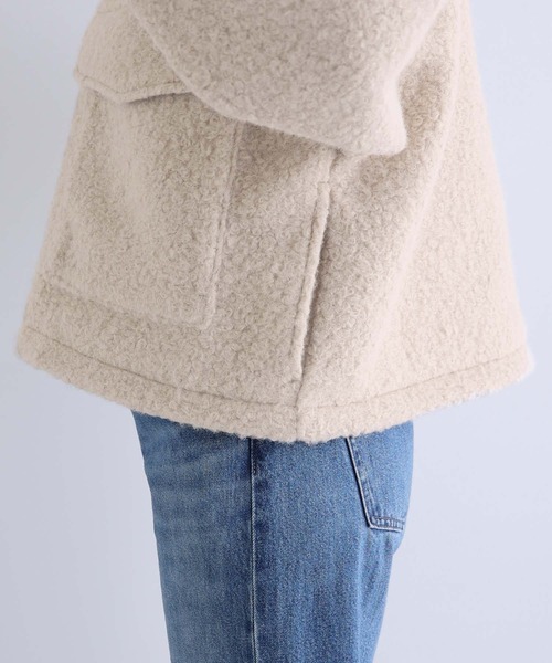 andme(アンドミー)の「ダブルポケットシープ調ボアジャケットブルゾン(ブルゾン・レディース・ブラック/ライトベージュ/ブラウン・M)」の19枚目の写真