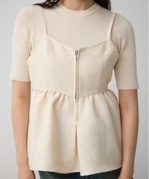 AZUL by moussy | ジャガードフレアキャミ(キャミソール)