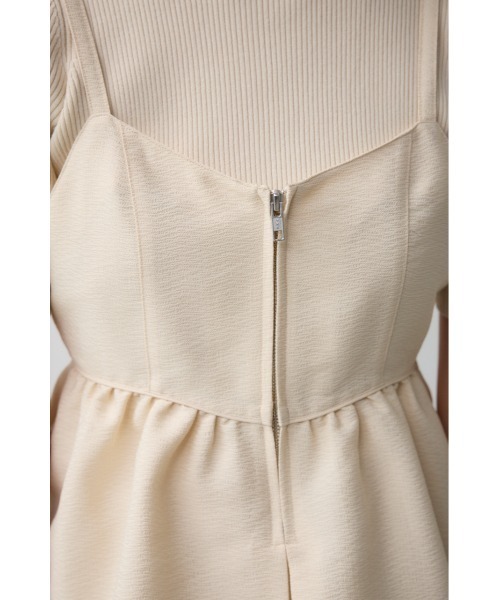 AZUL by moussy（アズールバイマウジー）の「ジャガードフレアキャミ（キャミソール・レディース・ブラック/アイボリー/グレー・FREE）」の9枚目の写真