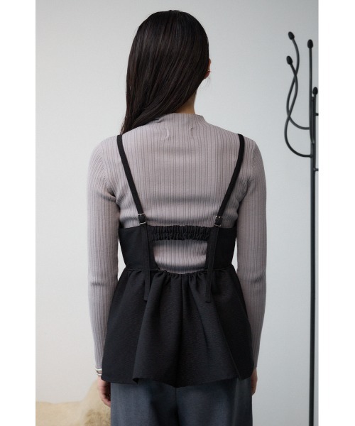 AZUL by moussy（アズールバイマウジー）の「ジャガードフレアキャミ（キャミソール・レディース・ブラック/アイボリー/グレー・FREE）」の18枚目の写真