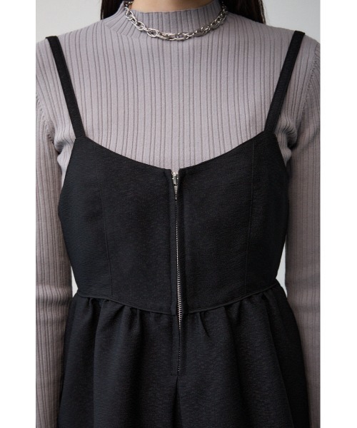 AZUL by moussy（アズールバイマウジー）の「ジャガードフレアキャミ（キャミソール・レディース・ブラック/アイボリー/グレー・FREE）」の19枚目の写真