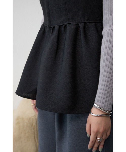 AZUL by moussy（アズールバイマウジー）の「ジャガードフレアキャミ（キャミソール・レディース・ブラック/アイボリー/グレー・FREE）」の22枚目の写真