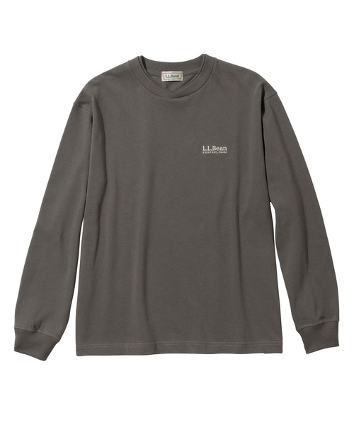 L.L.Bean（エルエルビーン）の「【JAPAN EDITION】ユニオン・ロングスリーブ・ティ（Tシャツ/カットソー・レディース・ホワイト/ライトグレー/グリーン系/チャコール・MEDIUM）」の5枚目の写真