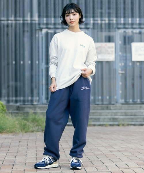 L.L.Bean（エルエルビーン）の「【JAPAN EDITION】ユニオン・ロングスリーブ・ティ（Tシャツ/カットソー・レディース・ホワイト/ライトグレー/グリーン系/チャコール・MEDIUM）」の21枚目の写真