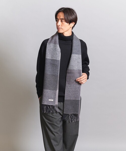 BEAUTY&YOUTH UNITED ARROWS（ビューティーアンドユースユナイテッドアローズ）の「ビッグ ブロック チェック マフラー（マフラー・メンズ・ブラック/レッド/イエロー/コバルトブルー/その他1・FREE）」の6枚目の写真