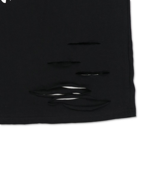 DARRDY（ダーディー）の「【DARRDY/ダーディー】長袖ダメージ加工オーバーサイズTシャツ（Tシャツ/カットソー・レディース・チャコール/ブラック・ONESIZE）」の9枚目の写真