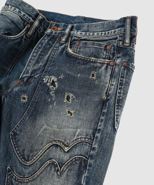 SUGARHILL(シュガーヒル)の「ADED MODERN WESTERN FLARED TROUSERS(デニムパンツ・メンズ・インディゴブルー・32)」の4枚目の写真