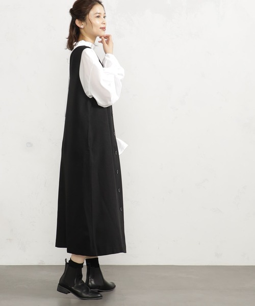 FOUND GOOD（ファウンドグッド）の「3WAYウールライクJSK（ワンピース・レディース・ブラック/ブラウン系/レッド系・M/L/S）」の4枚目の写真