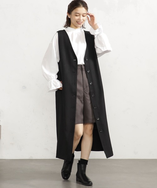 FOUND GOOD（ファウンドグッド）の「3WAYウールライクJSK（ワンピース・レディース・ブラック/ブラウン系/レッド系・M/L/S）」の6枚目の写真