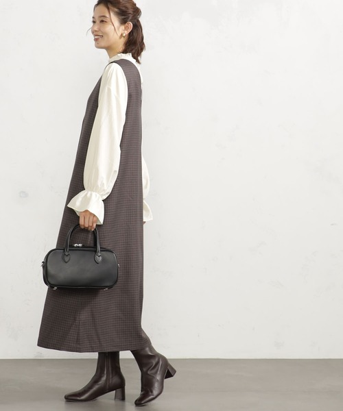 FOUND GOOD（ファウンドグッド）の「3WAYウールライクJSK（ワンピース・レディース・ブラック/ブラウン系/レッド系・M/L/S）」の8枚目の写真